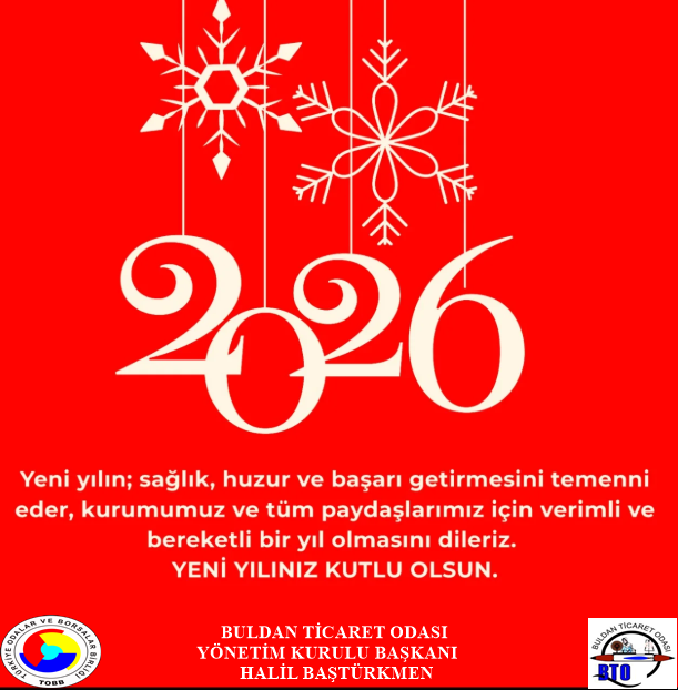 YENİ YILINIZ KUTLU OLSUN.