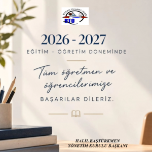 YENİ EĞİTİM- ÖĞRETİM DÖNEMİ HAYIRLI OLSUN.