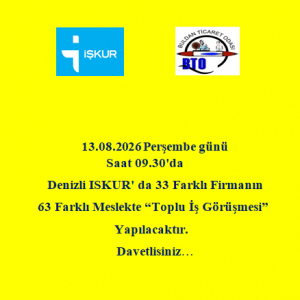 ANNOUNCEMENT FROM İŞKUR!!!